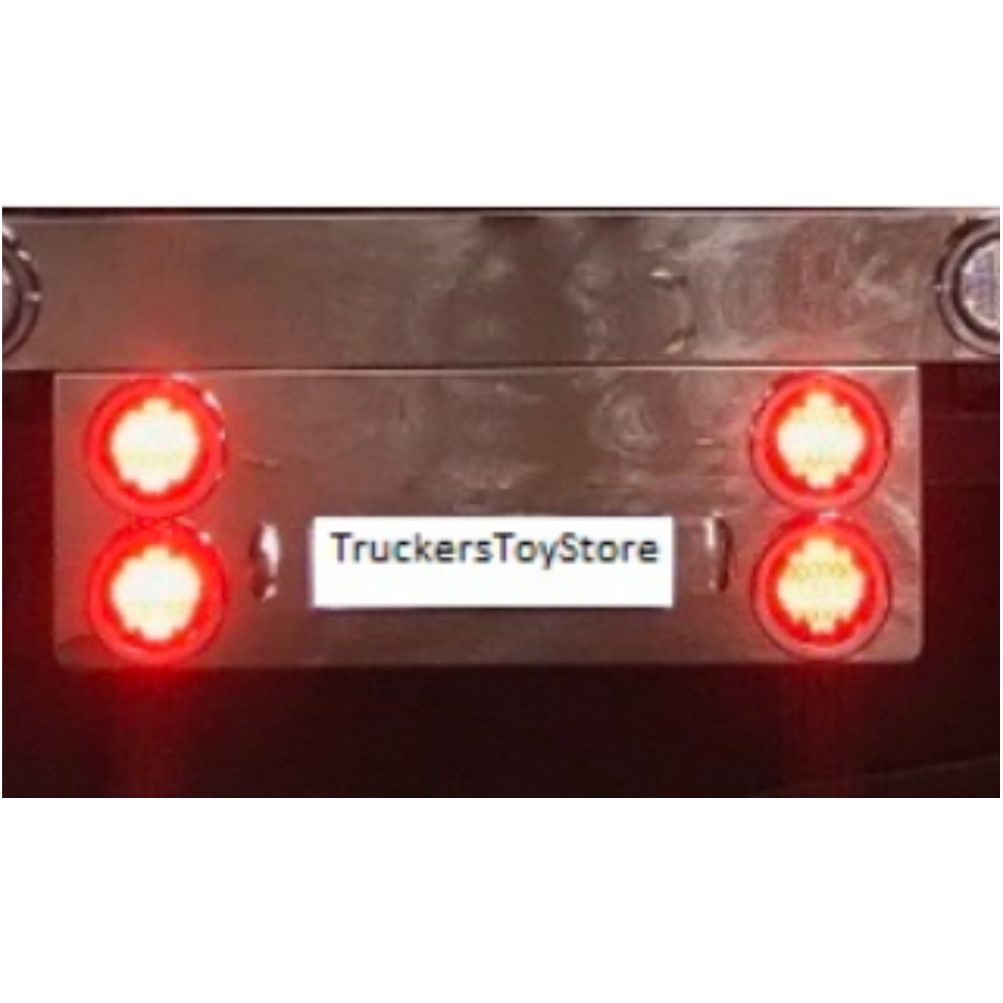 13908-Tag Plate -4 x 4 Inch- Round Coloured -Lens--Truckers-Toy-Store- Stainless Steel Tag Plate 4 x 4 Inch Round Coloured Lens