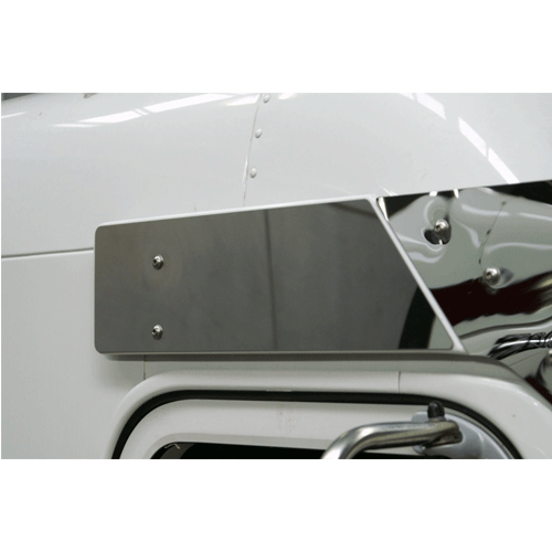 CS10314-SS-Sun-Visor-Inserts-Argosy-Truckers-Toy-Store Stainless Steel Sun Visor Side Panel Insert To Suit Freightliner Argosy