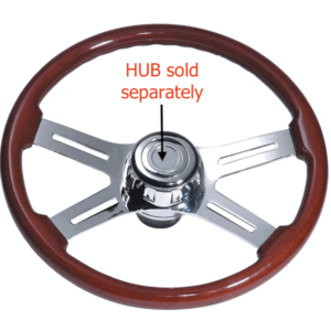 Steering Wheel 4 Spoke Straight Chrome