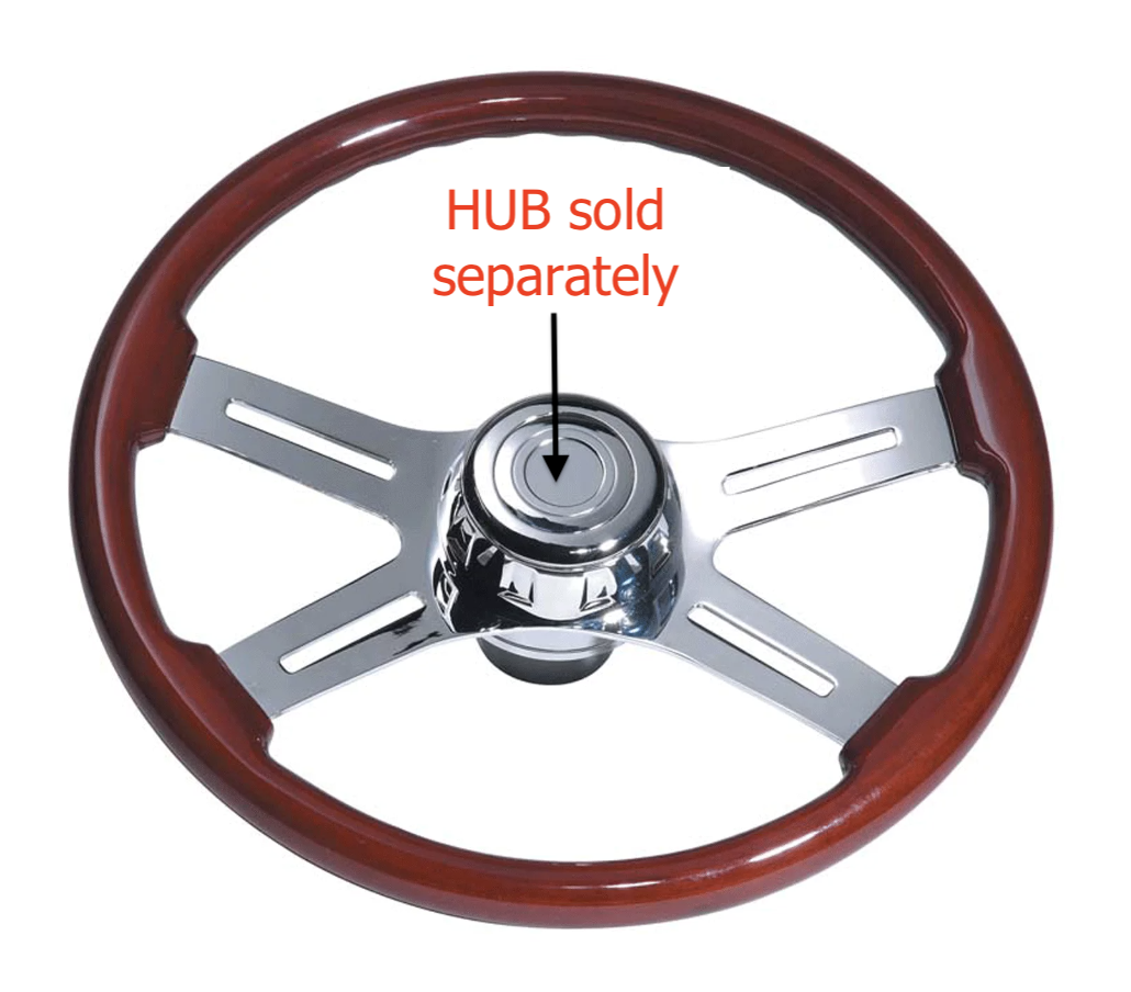 SW4SSC-Strering-Wheel-4-Spoke-Straight Chrome Steering Wheel 4 Spoke Straight Chrome